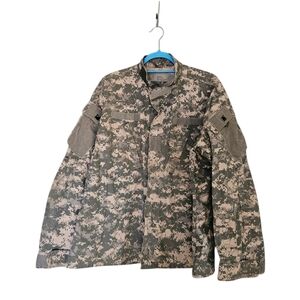 US Army ACU Digital Camo Combat Jacket Large Regular Military Ripstop Tactical